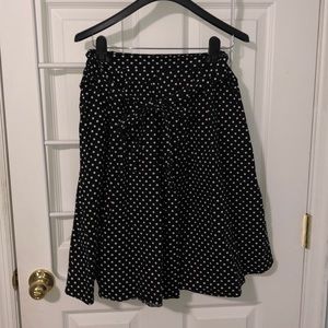 See You Monday Large Polka Dot A-Line Midi Skirt